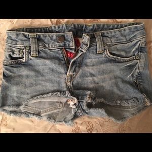 Light wash shorts